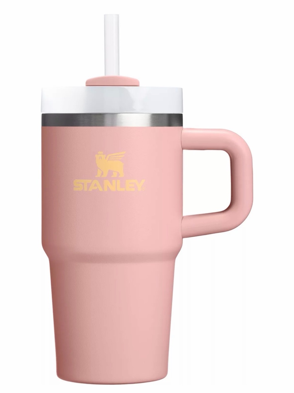 NWT Stanley 20 oz. Quencher H2.0 FlowState Tumbler with Handle Peach Rose